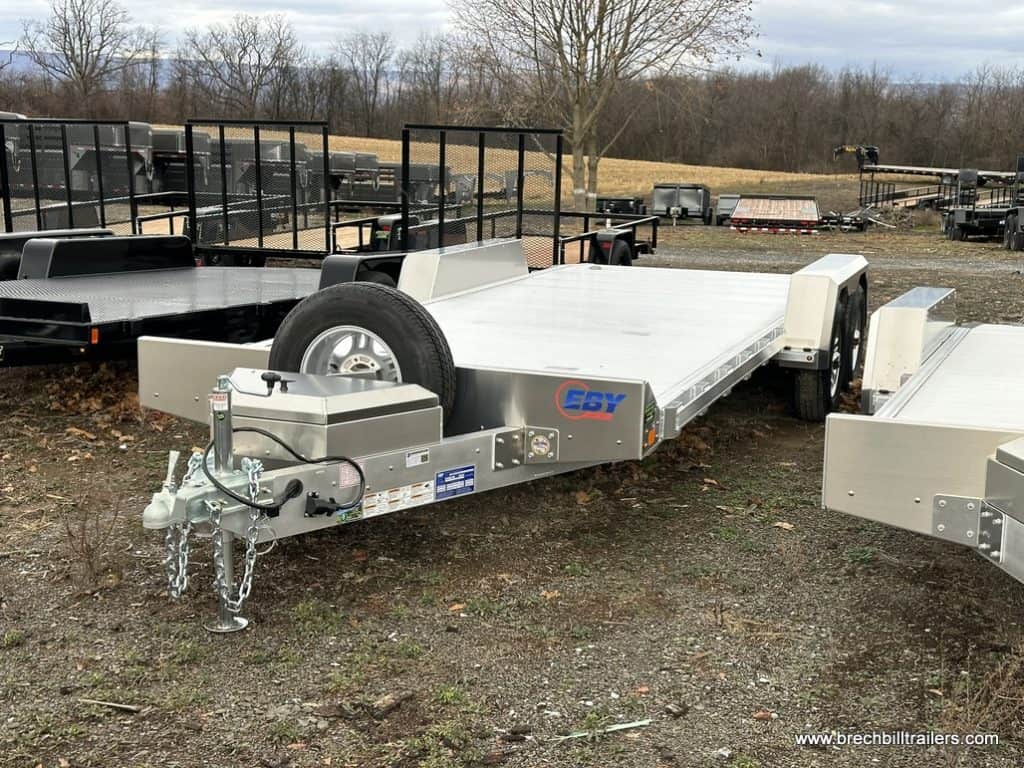Parked EBY 10k Aluminum Car Hauler Trailer