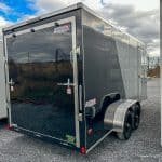 A black Bravo cargo trailer for sale.