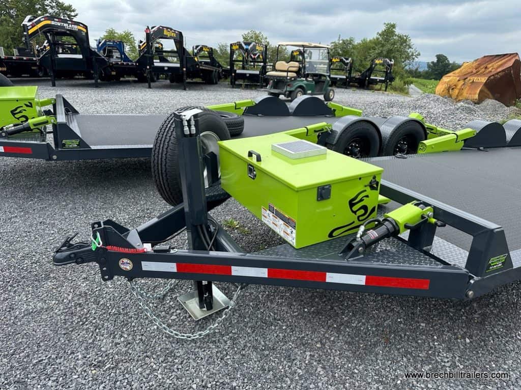 Toolbox mounted on the front of the trailer.