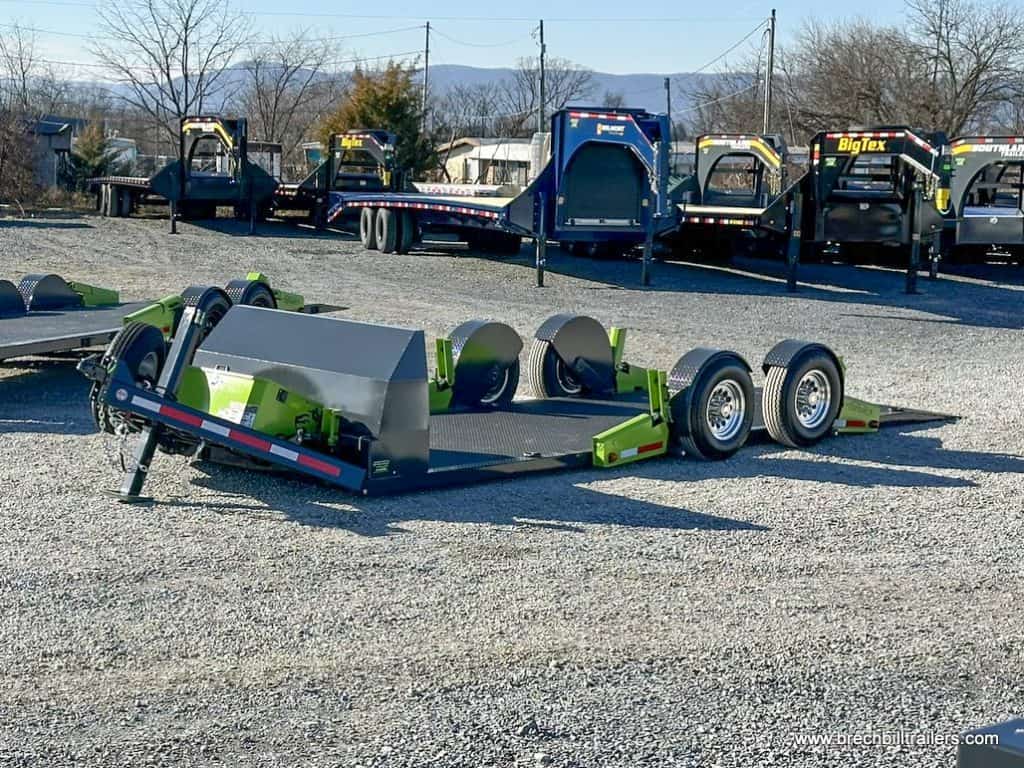 The low clearance is all the way to the ground for loading and unloading equipment.