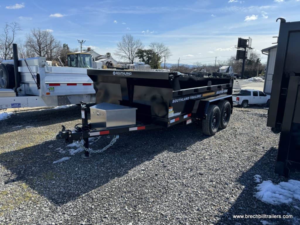 Southland 10K Tandem Axle Dump Trailer trailer painted black.