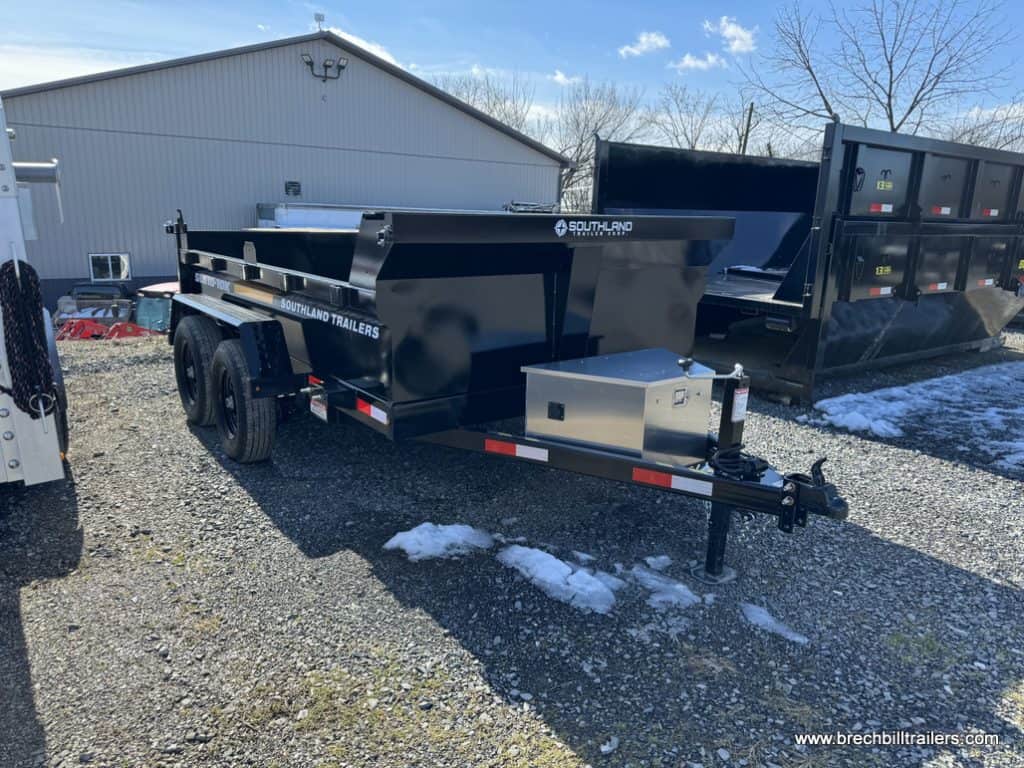 A 6x10 Southland 10K Tandem Axle Dump Trailer