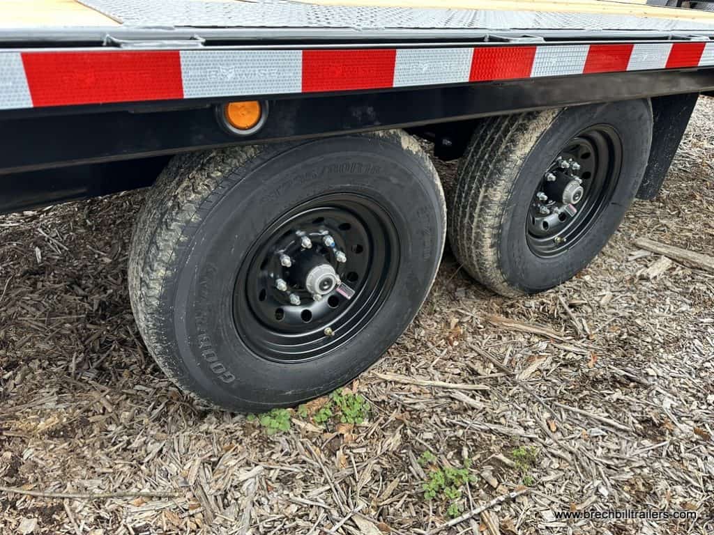New wheels on a new Bwise Hydraulic 15.4K Tilt-Deck Trailer