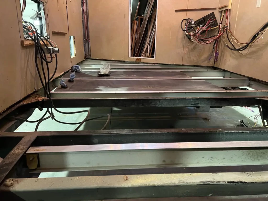 Repairing Water Leak In Horse Trailer View Of Frame
