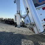 EBY Heavy Duty Aluminum Dump Trailer in dump position.