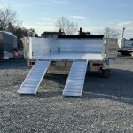 Aluminum ramps on the trailer.