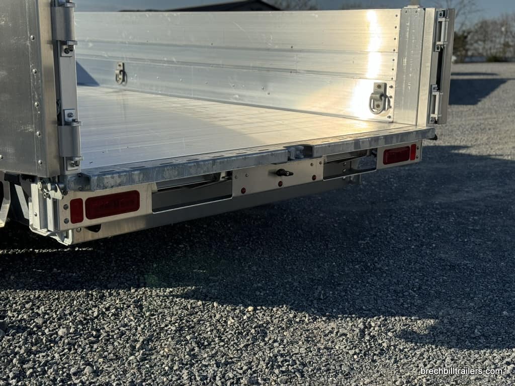 Rear bumper on the EBY Heavy Duty Aluminum Dump Trailer