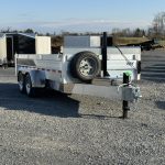 Front view of the EBY Heavy Duty Aluminum Dump Trailer