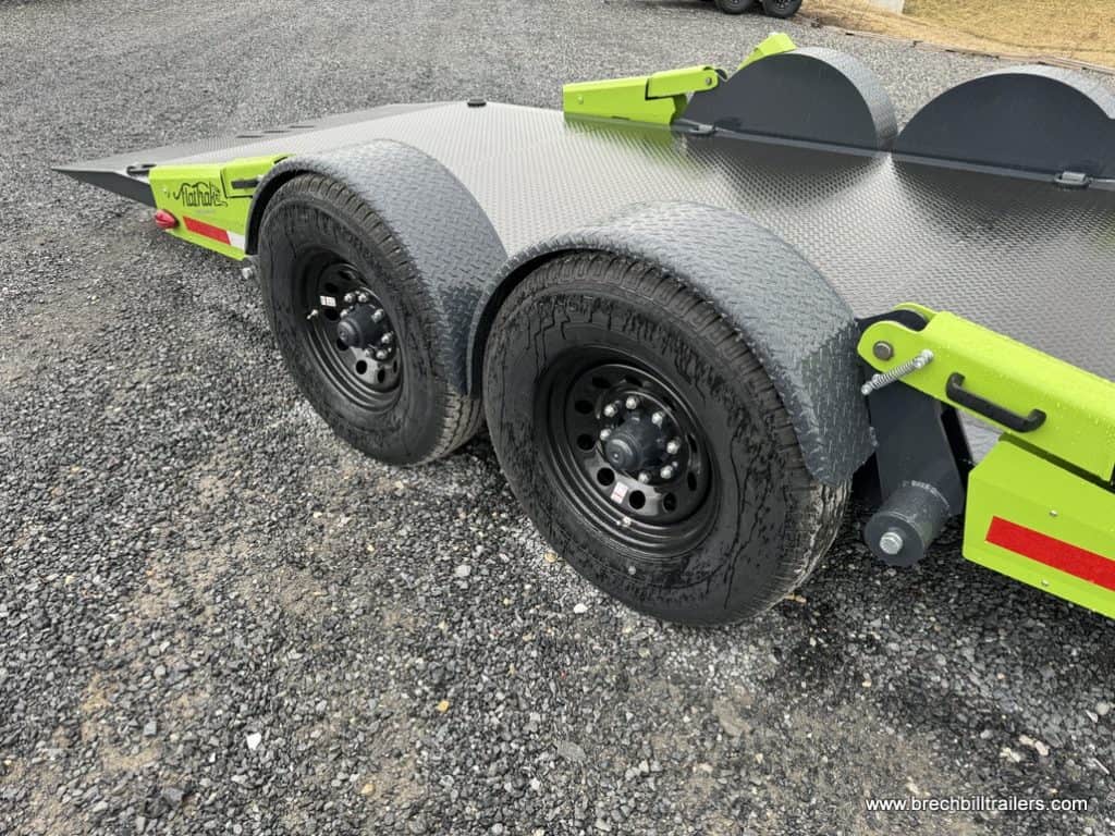 Wheels on the FlatTrak Flat Deck Scissor Lift