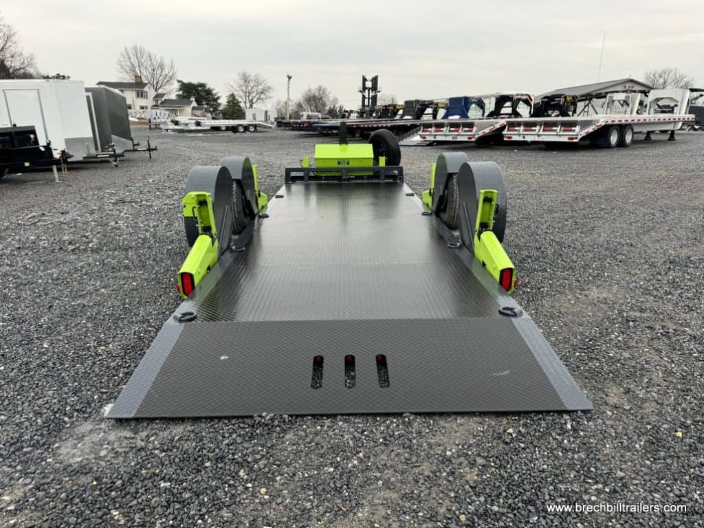 Looking down a FlatTrak Flat Deck Scissor Lift