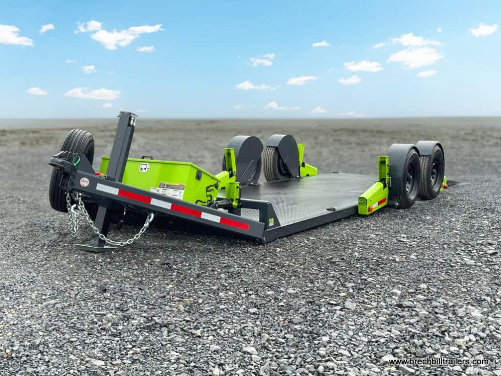 FlatTrak Flat Deck Scissor Lift in lime green