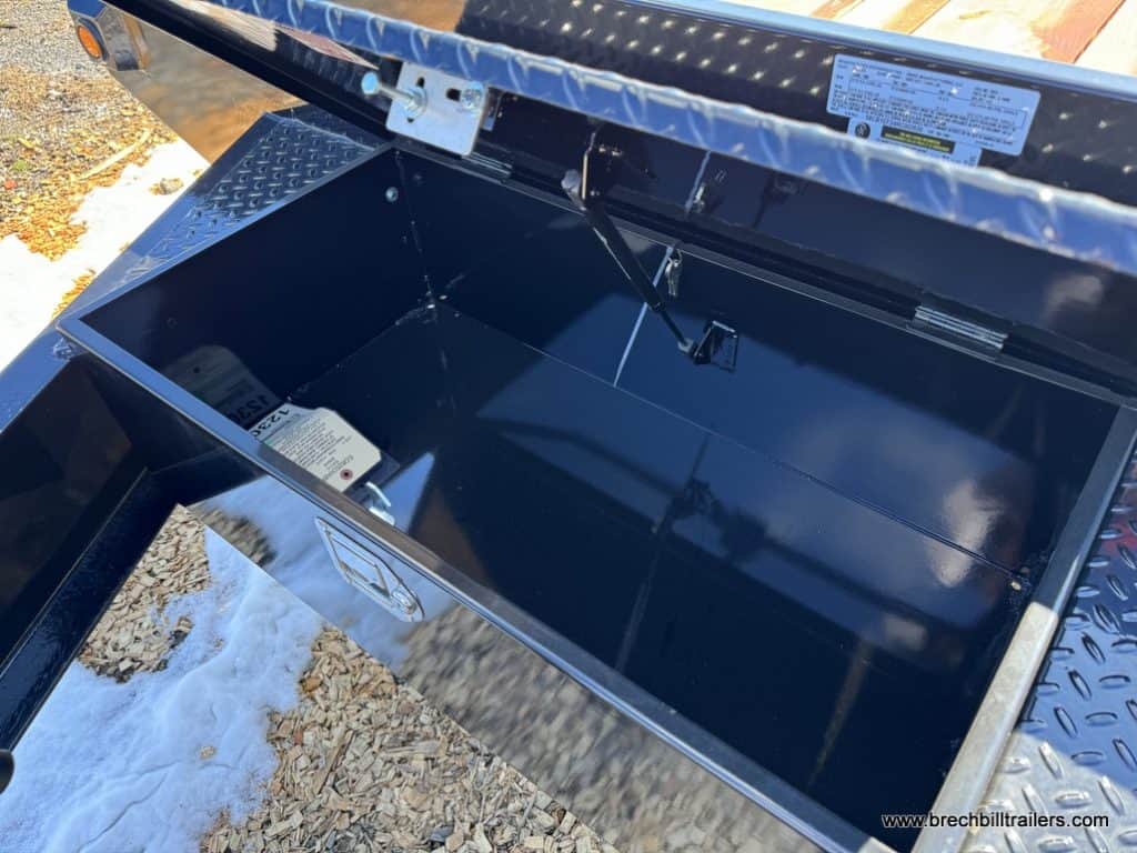 Tool storage box on the 20ft Bwise EDB deck over trailer.