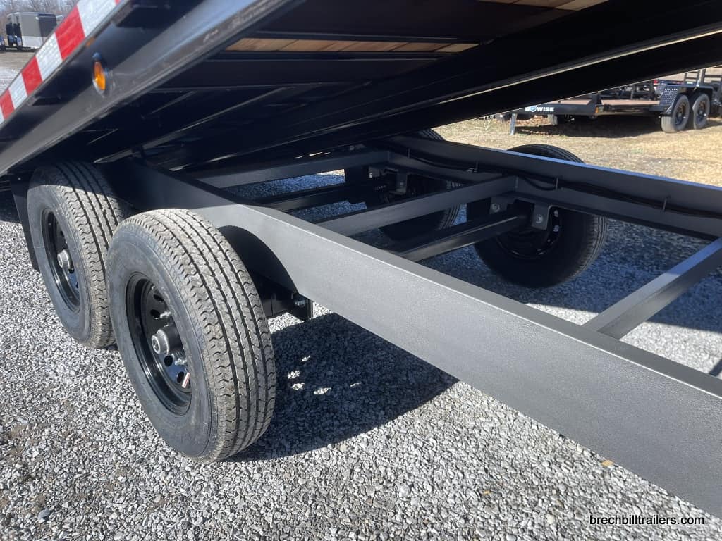 The gray steel frame on a Bwise trailer
