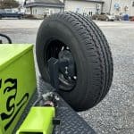 Spare tire on FlatTrak 7x18 Lay Flat 14K Equipment Hauler Trailer