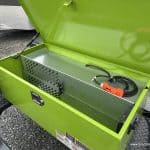Storage box with hydraulic control switch inside.