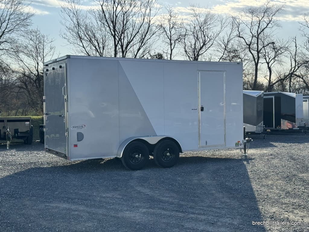 Side of a Bravo Scout 7K Enclosed Cargo Box Trailer