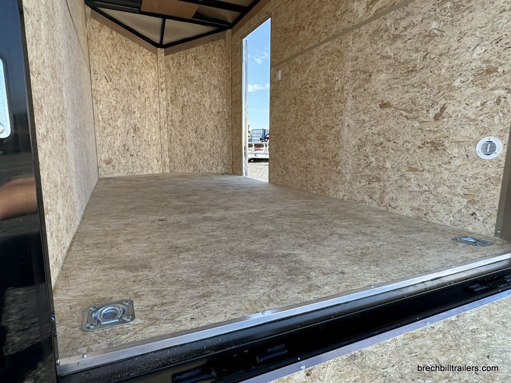 Inside a new cargo trailer.