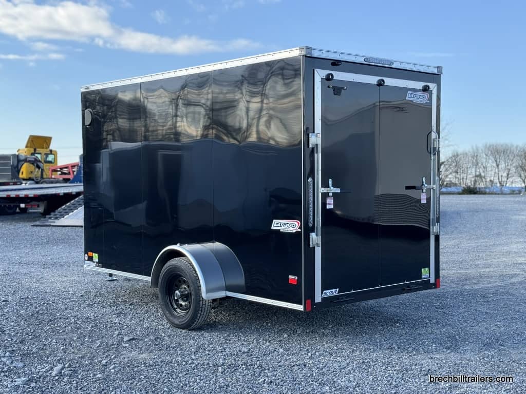 Bravo Scout 3K Enclosed Cargo Trailer with doors closed.