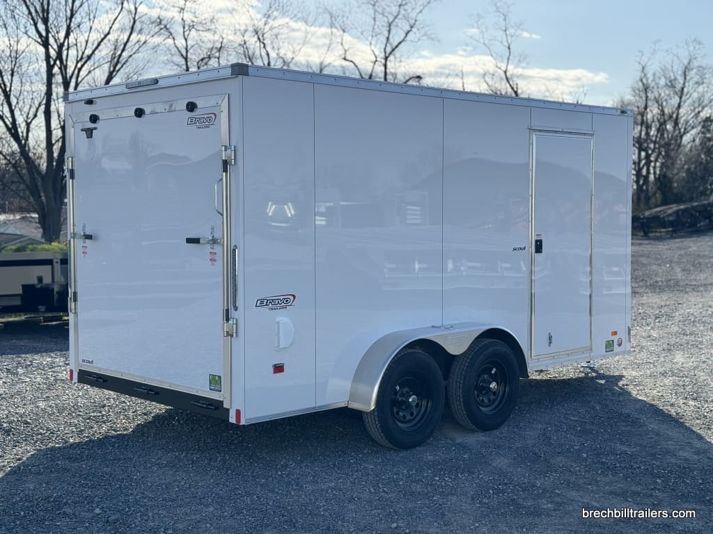 White Bravo 7K Scout Enclosed Cargo Trailer