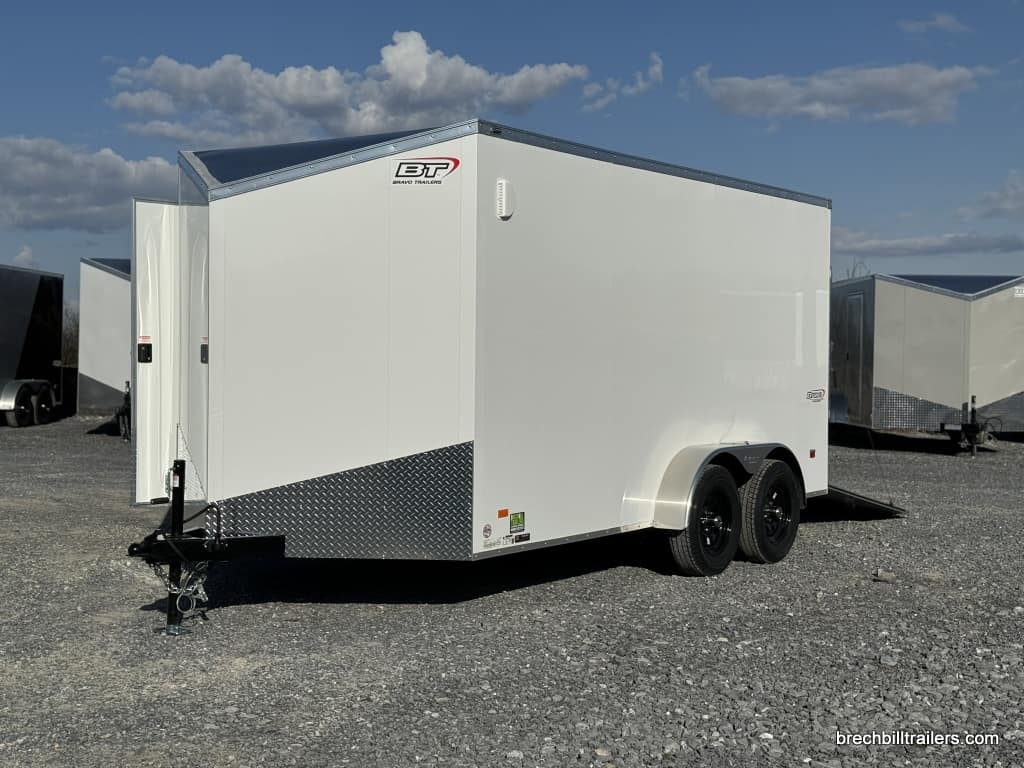 A white Bravo SC714TA2 parked in the lot.