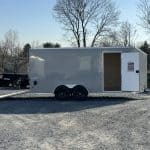 7ft x 16ft Bravo Scout trailer with doors open for display.