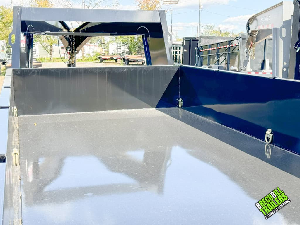 Inside the black Bwise HD dump trailer