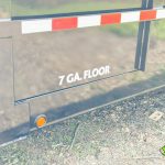 7 ga floor sticker on a new black Bwise hd dump trailer.