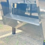 Front view of a Bwise Heavy Duty 7x16 Dump Trailer