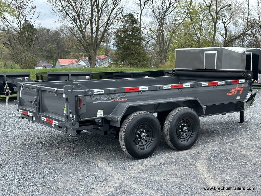 Side of Horizon 14k Bumper Pull Dump Trailer