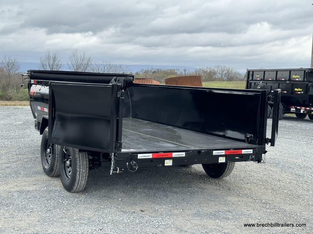 Horizon 14k Dump Trailer High Side with gates open