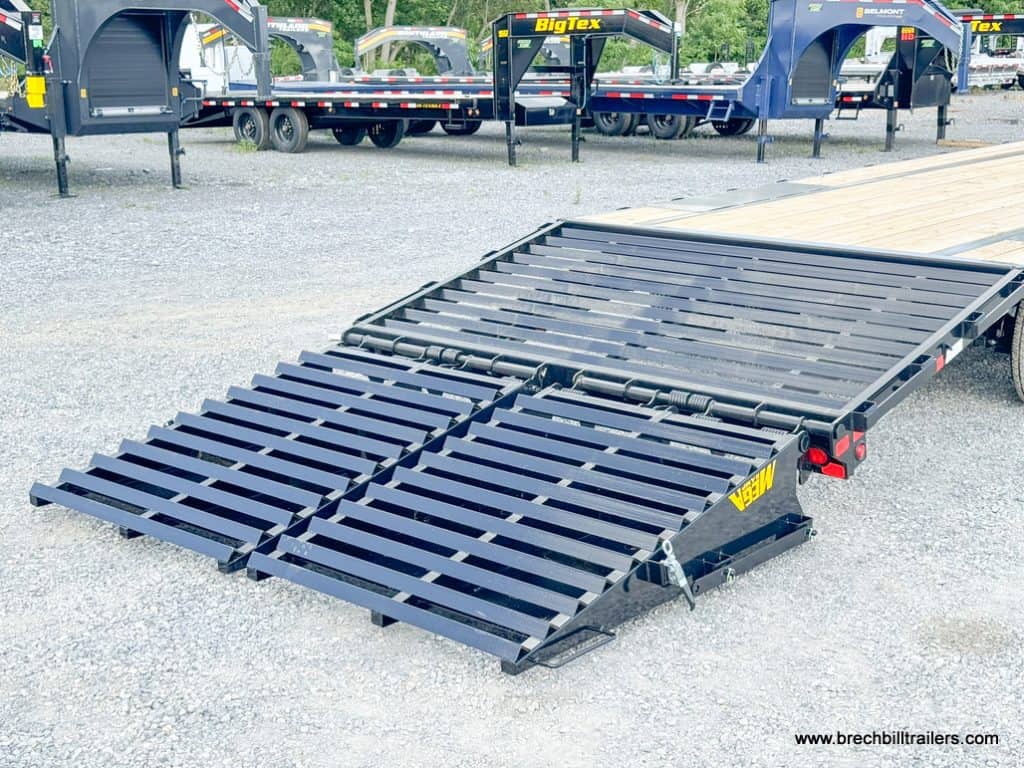 Ramps folded down for easy loading and unloading.