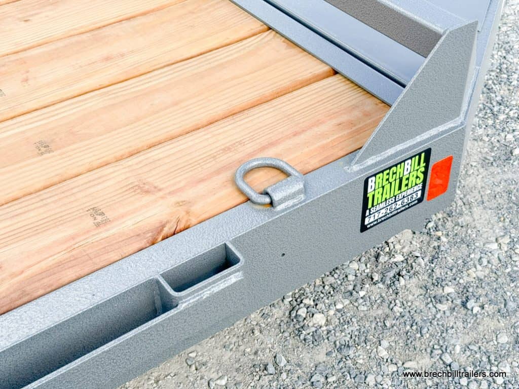 D rings on the side of trailer.