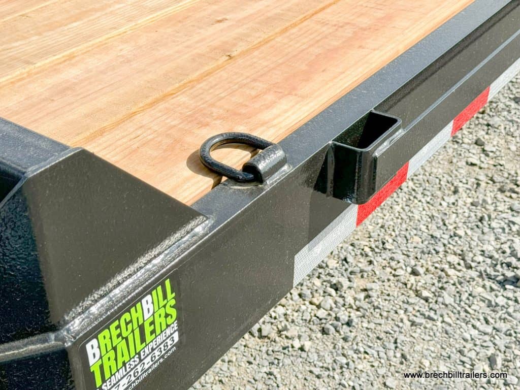 D ring on the trailer deck.