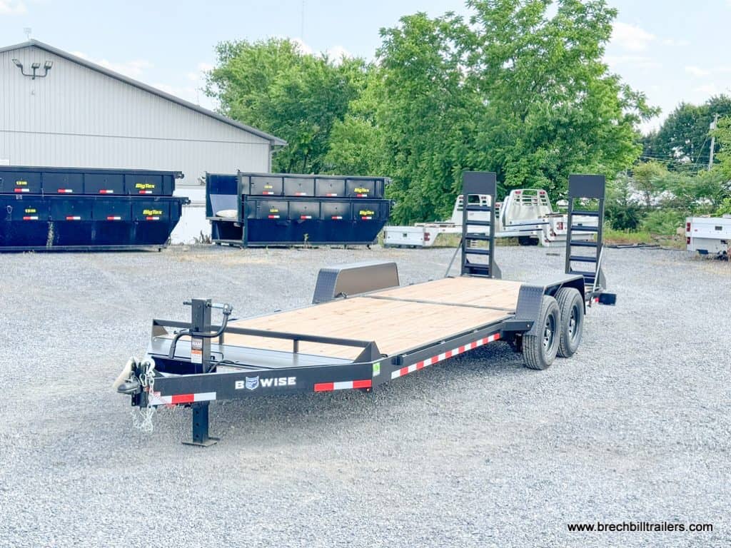 Bwise Heavy Duty 14k Equipment Trailer with ramps up.