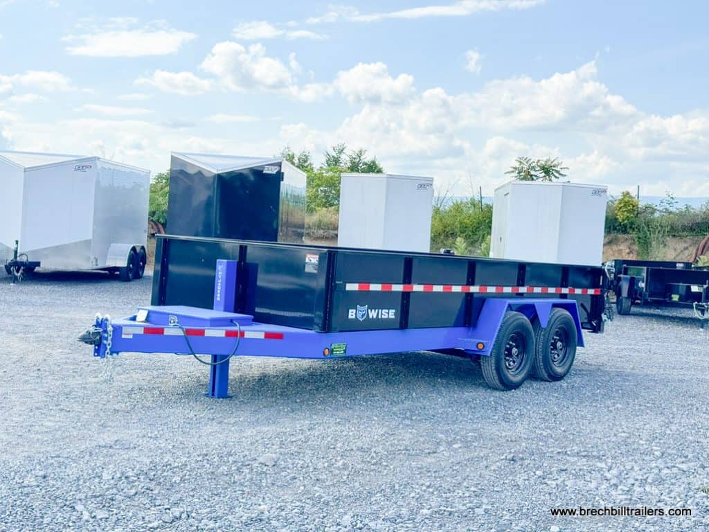 Bwise DLP 15.4K Heavy Duty Dump Trailer with purple trailer and black dumpster