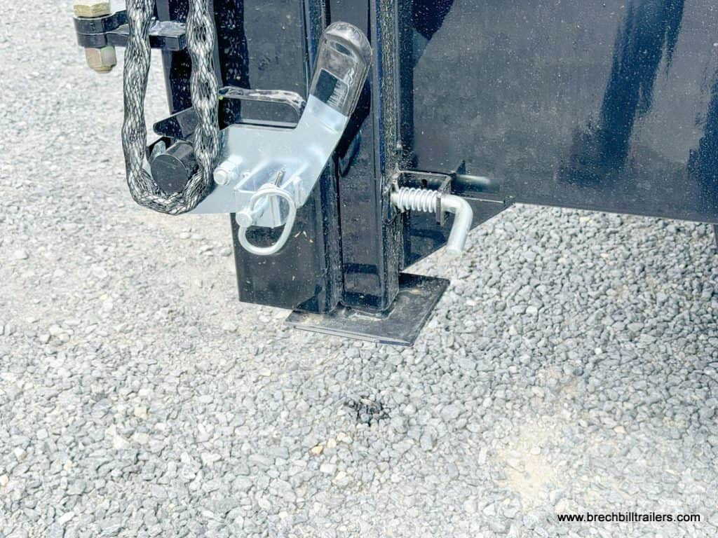 Stabilizer leg and latch to rear door.