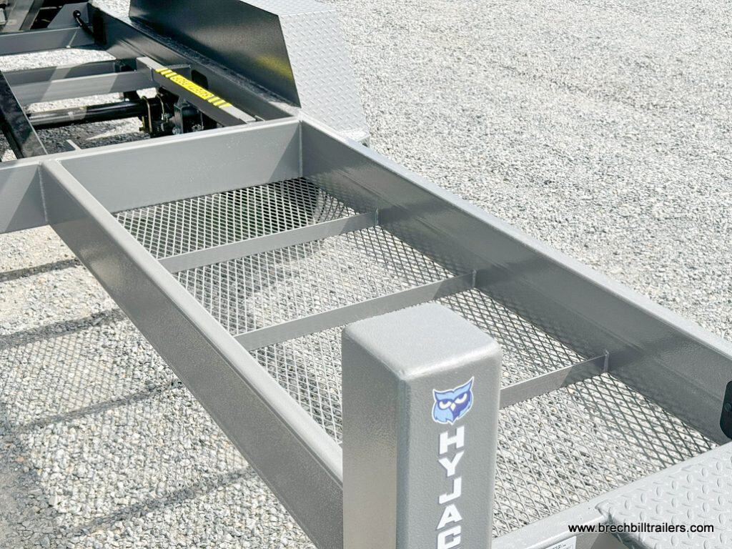 The gray frame on the trailer.