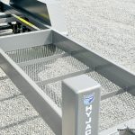 The gray frame on the trailer.
