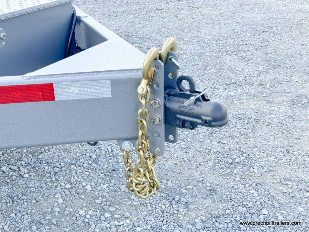 Coupler and golden chain on detached trailer.