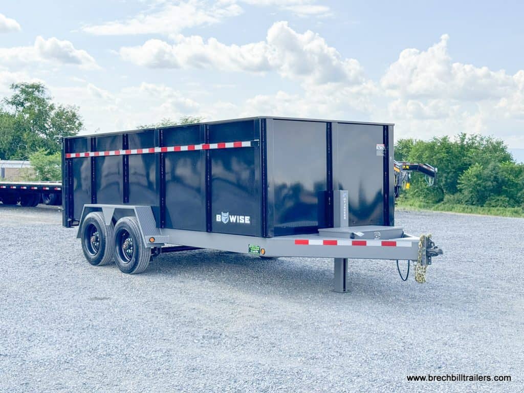 Bwise 7x16 DLP Heavy Duty Dump Trailer front view