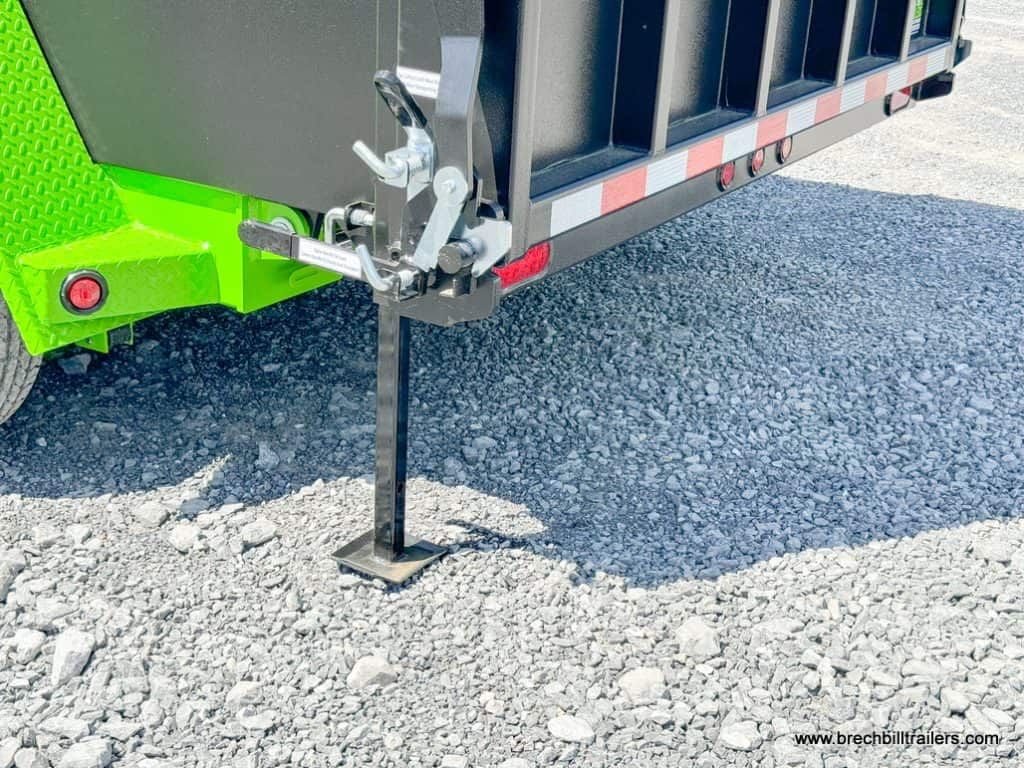 Bwise DU 15.4K Ultimate Dump Trailer with stabilizer leg down