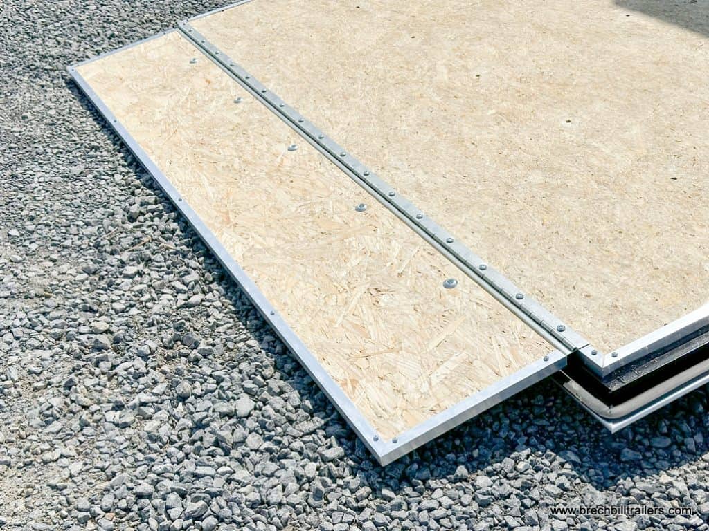 Bravo 7K Scout Enclosed Cargo Trailer's ramp down.