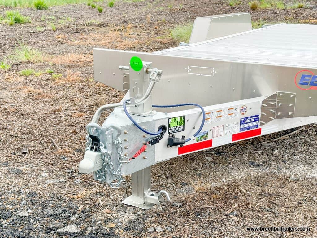 Front of trailer with coupler and jack
