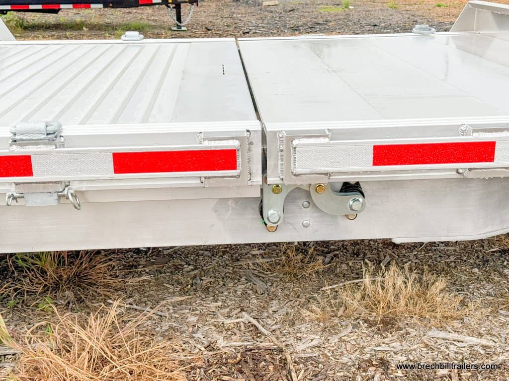 Middle of the tilt trailer.