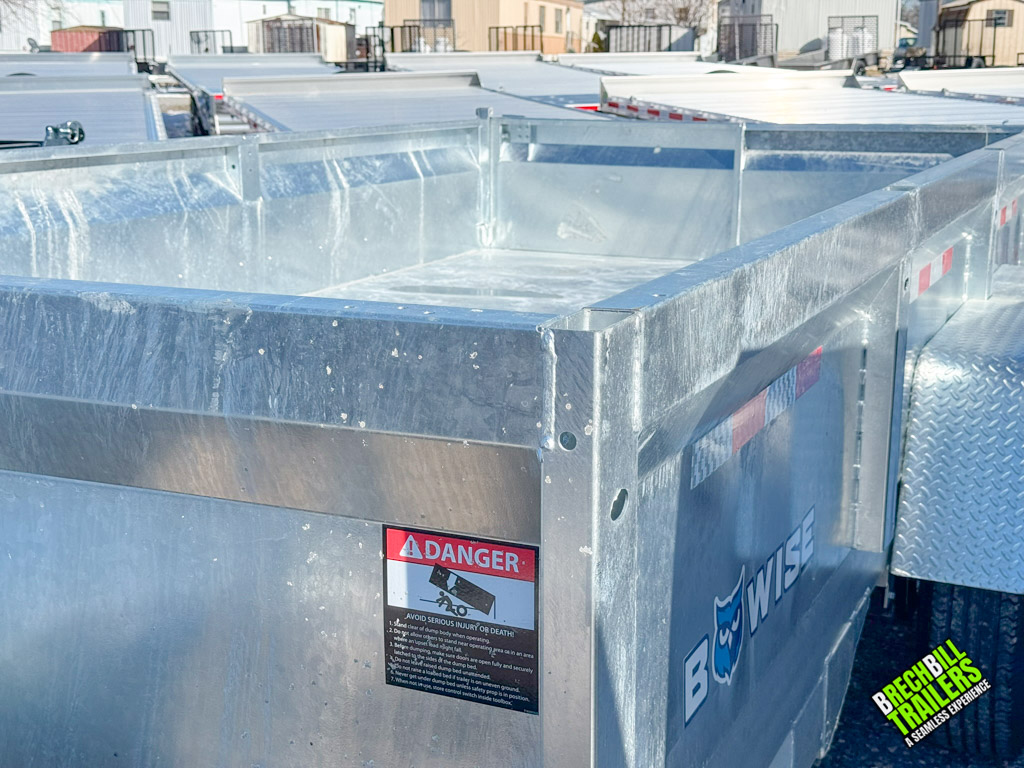 Top view looking inside the Bwise HD 14k Dump Trailer