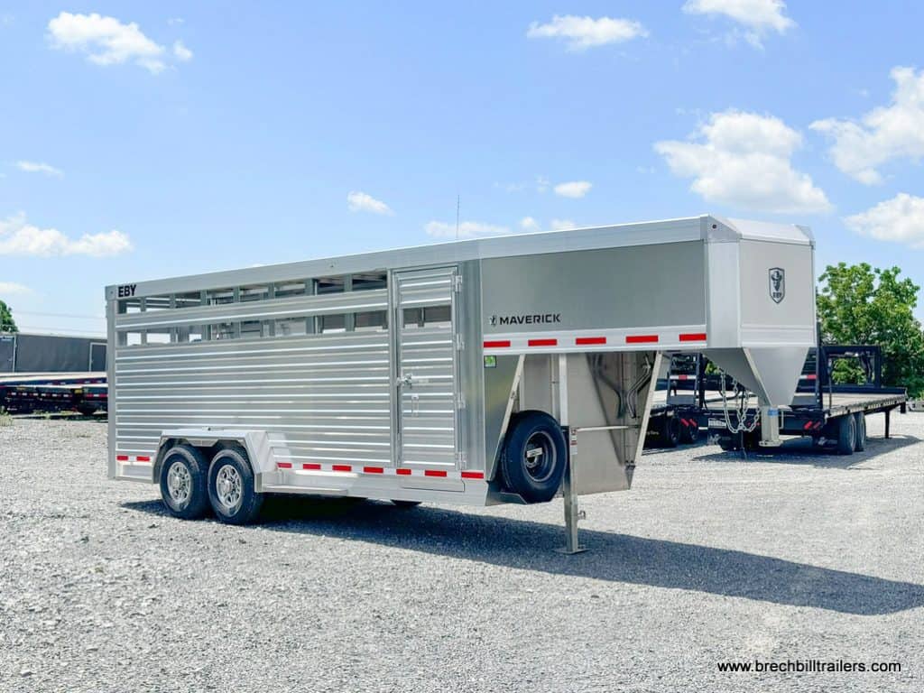 A 7x20 EBY 14K Maverick Gooseneck Livestock Trailer.