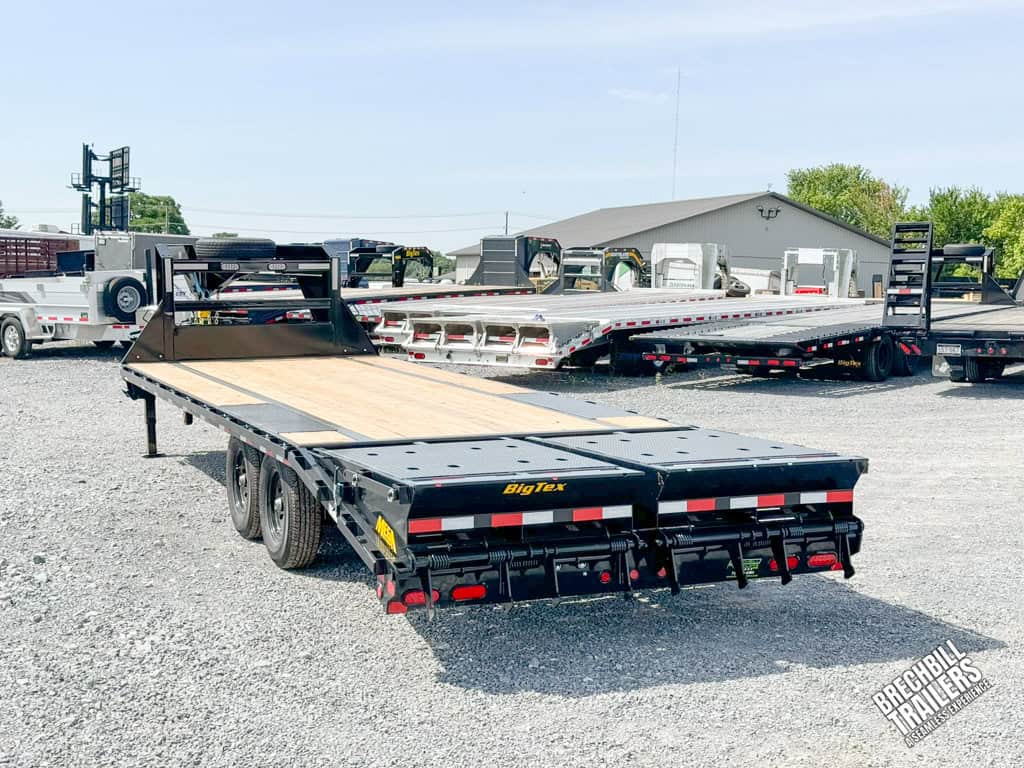 Rear view of the Big Tex 16K Tandem Axle Gooseneck Trailer