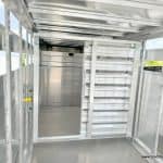 Divider gate inside the livestock trailer