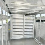 Closed divider gate inside the EBY trailer.