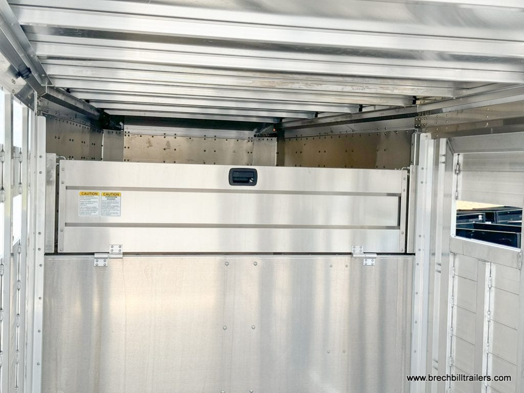 Interior of the EBY 14K Maverick Gooseneck Livestock Trailer